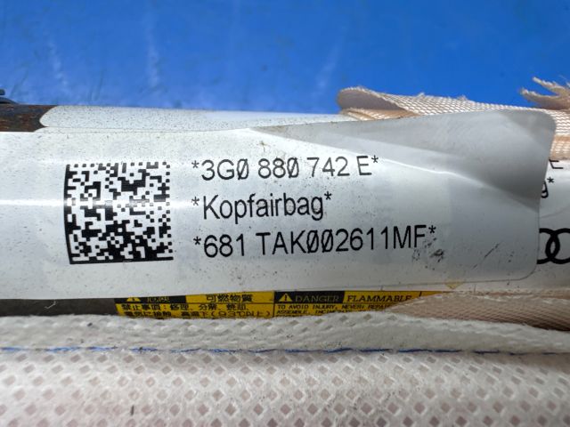 bontott VW PASSAT B8 Jobb Függönylégzsák és Oldallégzsák