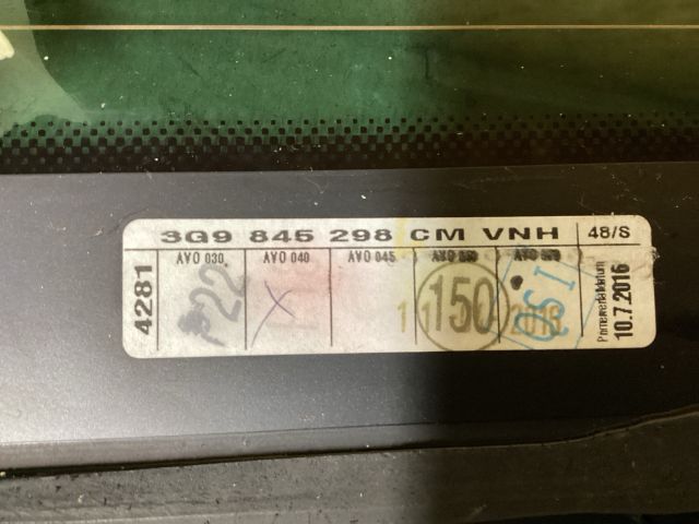 bontott VW PASSAT B8 Jobb hátsó Ablak