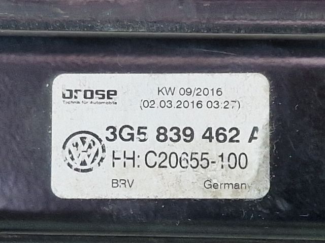 bontott VW PASSAT B8 Jobb hátsó Ablakemelő Szerkezet (Elektromos)