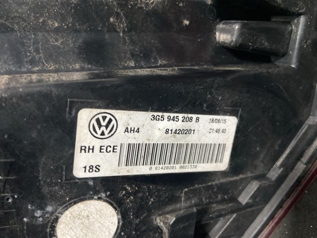 bontott VW PASSAT B8 Jobb Külső Hátsó Lámpa