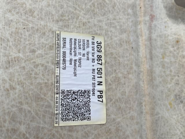 bontott VW PASSAT B8 Tetőkárpit