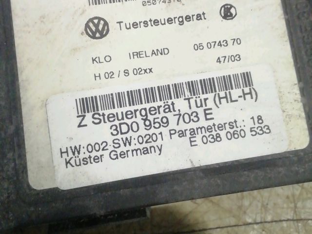 bontott VW PHAETON Bal hátsó Ablakemelő Motor