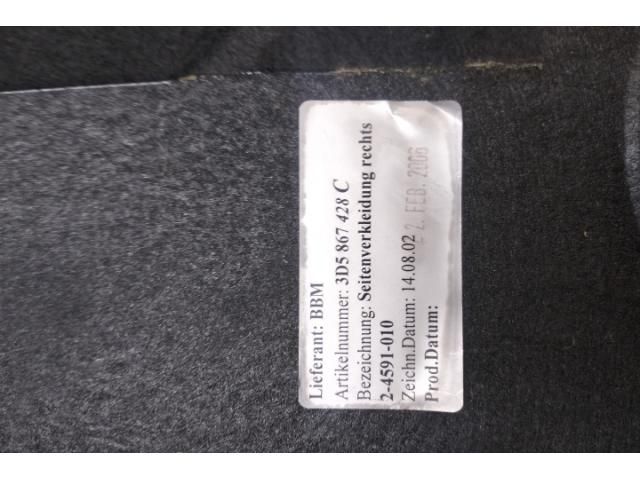 bontott VW PHAETON Bal hátsó Csomagtér Burkolat (Műanyag)