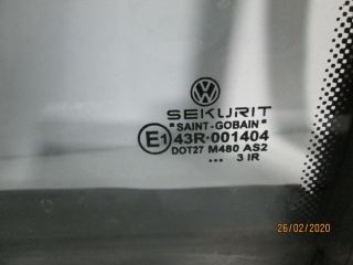 bontott VW PHAETON Jobb hátsó Fixüveg (Ajtóban)