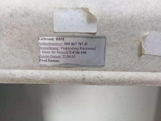 bontott VW PHAETON Padlószőnyeg