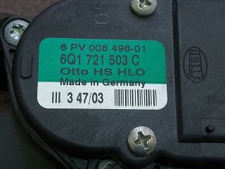 bontott VW POLO IV Gázpedál (Elektromos)