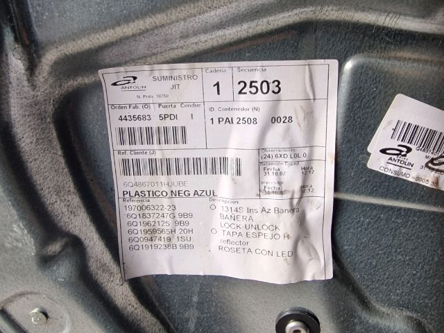 bontott VW POLO IV Bal első Ablakemelő Szerkezet (Elektromos)