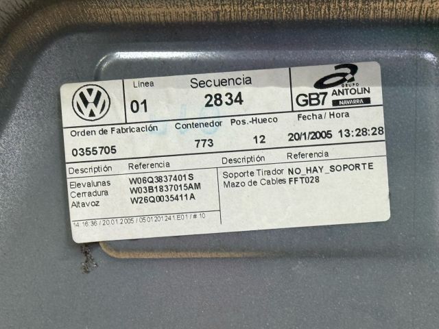 bontott VW POLO IV Bal első Ablakemelő Szerkezet (Elektromos)