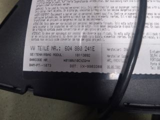 bontott VW POLO IV Bal Függönylégzsák és Oldallégzsák