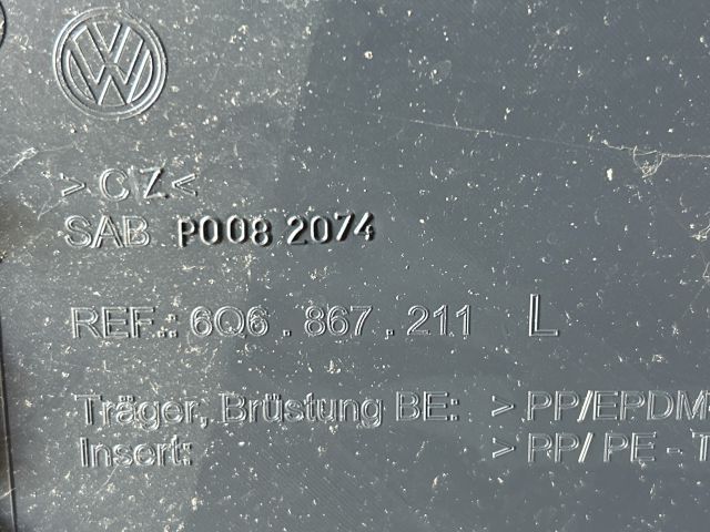 bontott VW POLO IV Bal hátsó Ajtó Kárpit