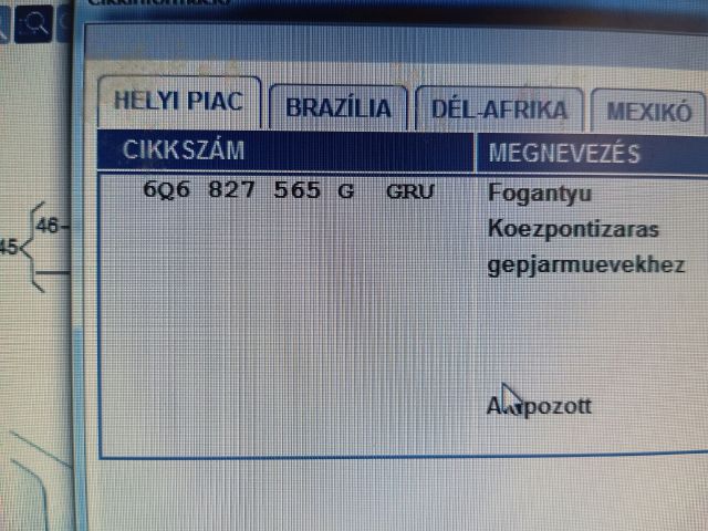 bontott VW POLO IV Csomagtérajtó Kilincs