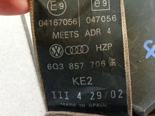 bontott VW POLO IV Első Biztonsági Öv Pár (Feszítővel)