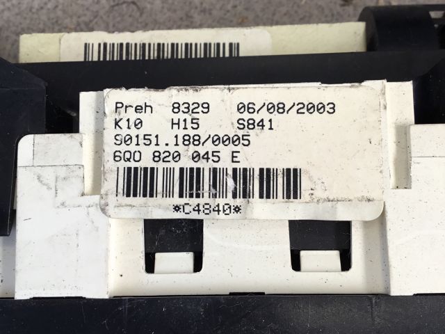 bontott VW POLO IV Fűtéskapcsoló (manuális klímás)