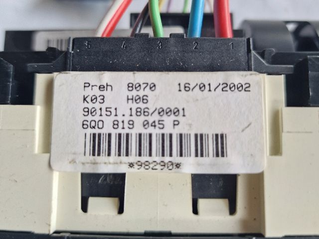 bontott VW POLO IV Fűtéskapcsoló (Nem klímás)