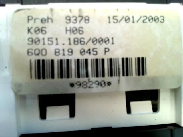 bontott VW POLO IV Fűtéskapcsoló