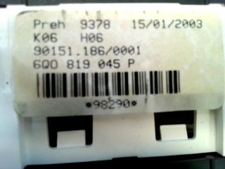 bontott VW POLO IV Fűtéskapcsoló