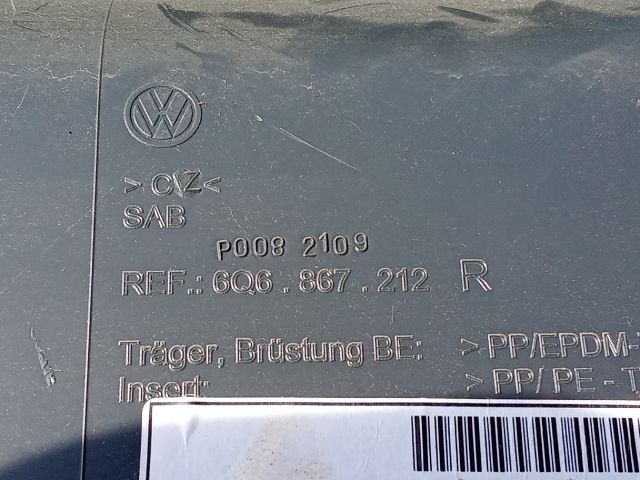 bontott VW POLO IV Jobb hátsó Ajtó Kárpit