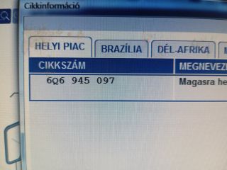 bontott VW POLO IV Pótféklámpa