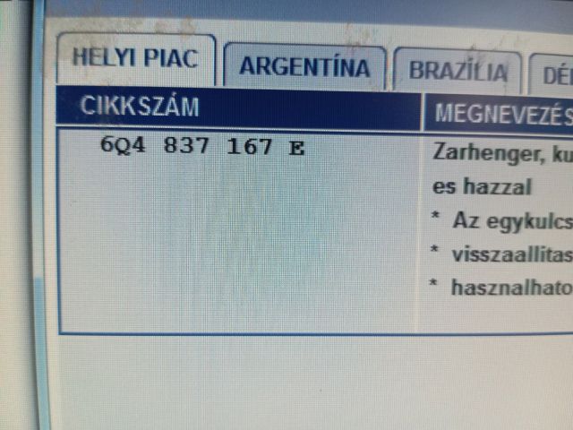 bontott VW POLO IV Zárbetét Szett