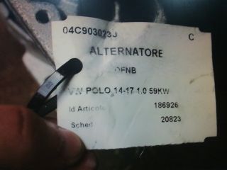 bontott VW POLO V Generátor