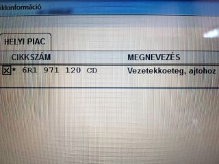 bontott VW POLO V Bal első Ajtó Kábelköteg