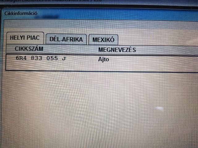 bontott VW POLO V Bal hátsó Ajtó (Üres lemez)