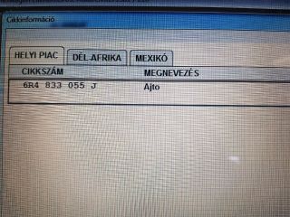 bontott VW POLO V Bal hátsó Ajtó (Üres lemez)