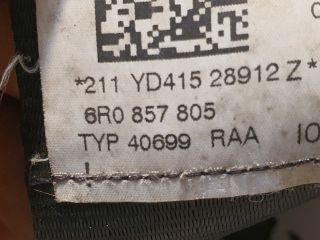 bontott VW POLO V Bal hátsó Biztonsági Öv