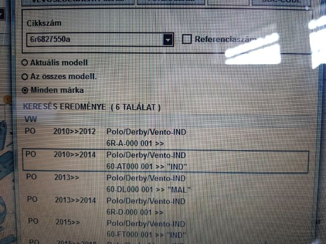 bontott VW POLO V Gázrugós Kitámasztó Teleszkóp Pár Csomagtérajtó