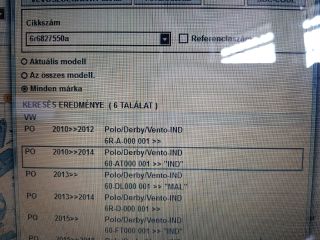 bontott VW POLO V Gázrugós Kitámasztó Teleszkóp Pár Csomagtérajtó