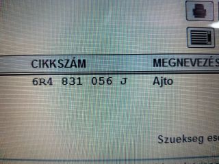 bontott VW POLO V Jobb első Ajtó (Üres lemez)