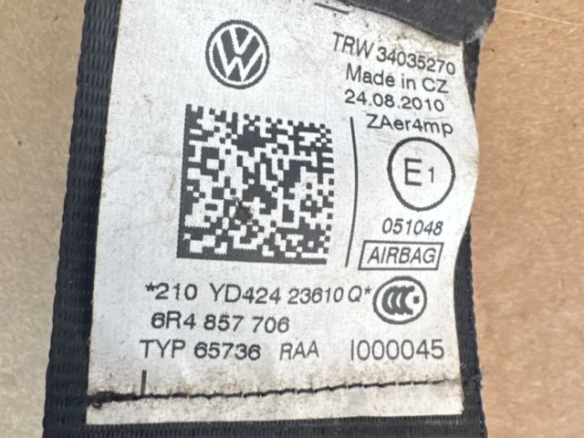 bontott VW POLO V Jobb első Biztonsági Öv