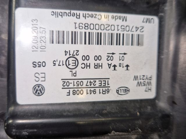 bontott VW POLO V Jobb Fényszóró