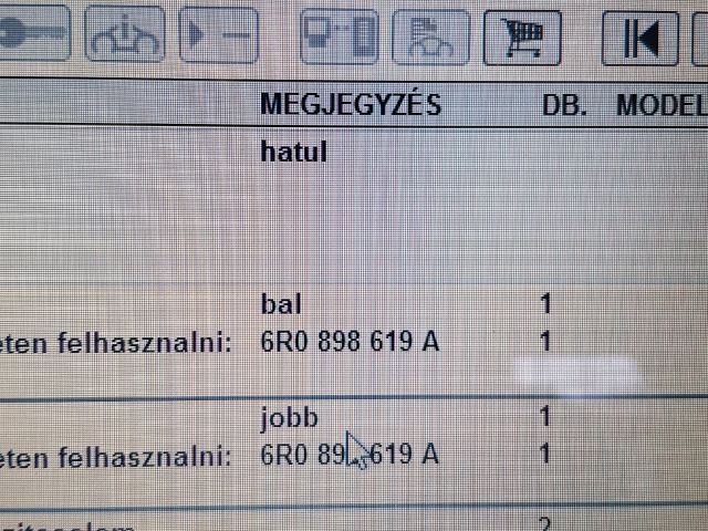 bontott VW POLO V Jobb hátsó Ajtó (Üres lemez)