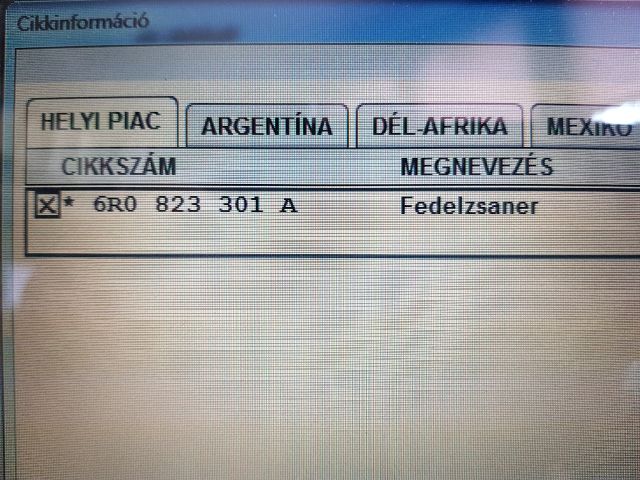 bontott VW POLO V Motorháztető Zsanér Pár