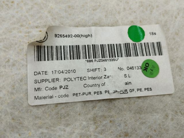 bontott VW POLO V Tetőkárpit