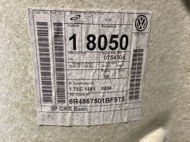 bontott VW POLO V Tetőkárpit