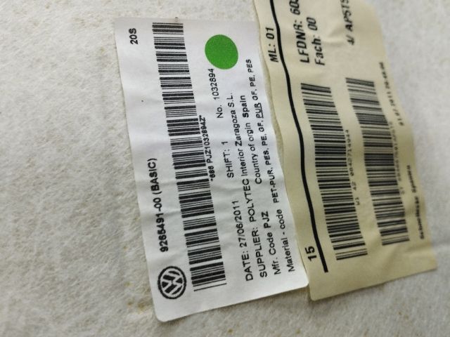 bontott VW POLO V Tetőkárpit