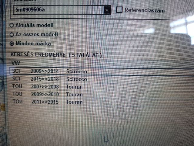 bontott VW SCIROCCO Jobb hátsó Oldal Ütközés Érzékelő
