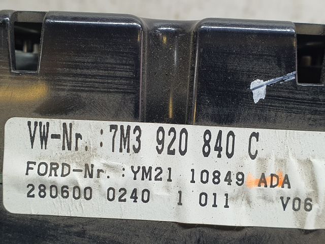 bontott VW SHARAN Kilométeróra