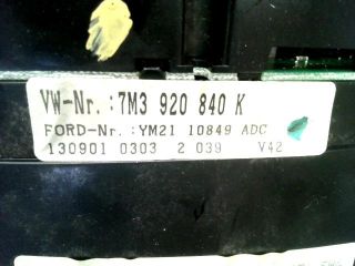 bontott VW SHARAN Kilométeróra