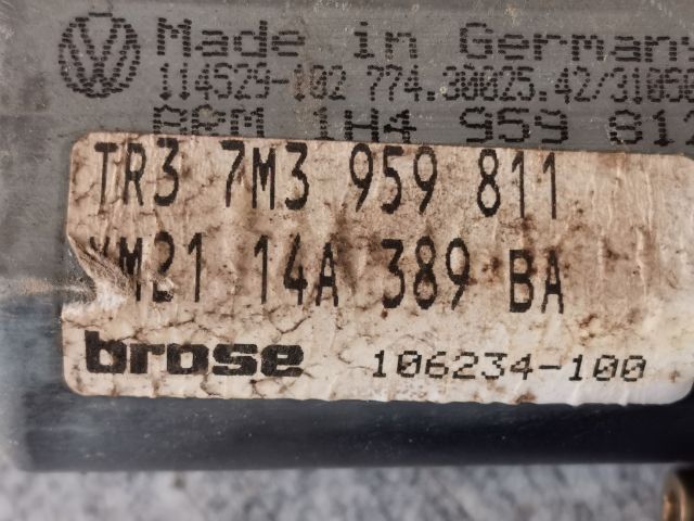 bontott VW SHARAN Bal hátsó Ablakemelő Szerkezet (Elektromos)