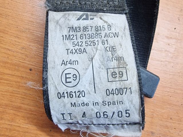 bontott VW SHARAN Bal hátsó Biztonsági Öv