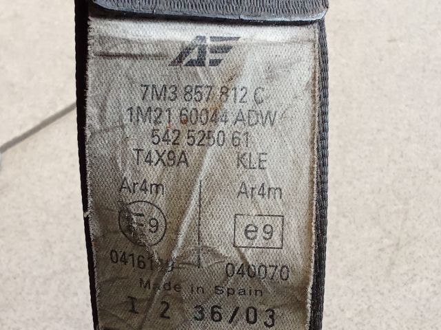 bontott VW SHARAN Hátsó Biztonsági Öv Szett