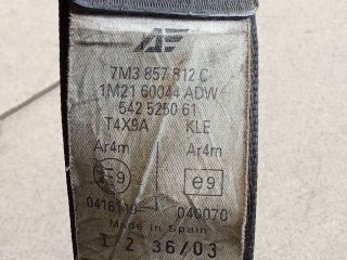 bontott VW SHARAN Hátsó Biztonsági Öv Szett