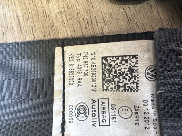 bontott VW SHARAN Jobb első Biztonsági Öv