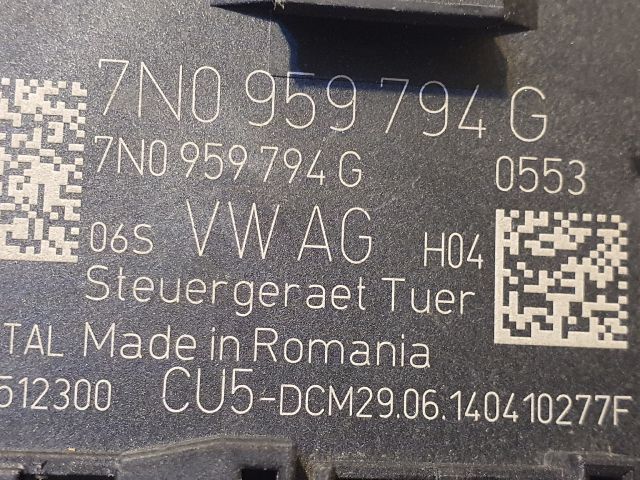 bontott VW SHARAN Jobb hátsó Ajtó Vezérlőegység