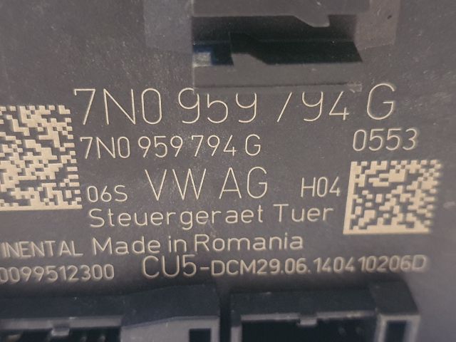 bontott VW SHARAN Jobb hátsó Ajtó Vezérlőegység