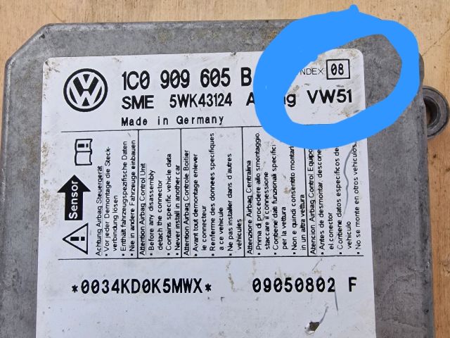 bontott VW SHARAN Légzsák Elektronika