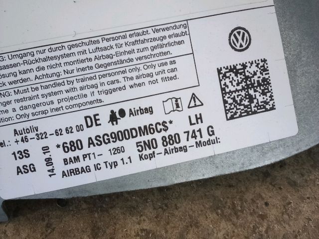 bontott VW TIGUAN Bal első Függöny Légzsák